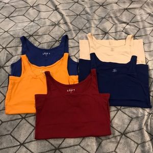 5 LOFT tank tops